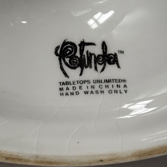 Tabletops Unlimited ROTUNDA Hand Painted COLORFUL FRLG Footed Fruit Bowl - Picture 10 of 12